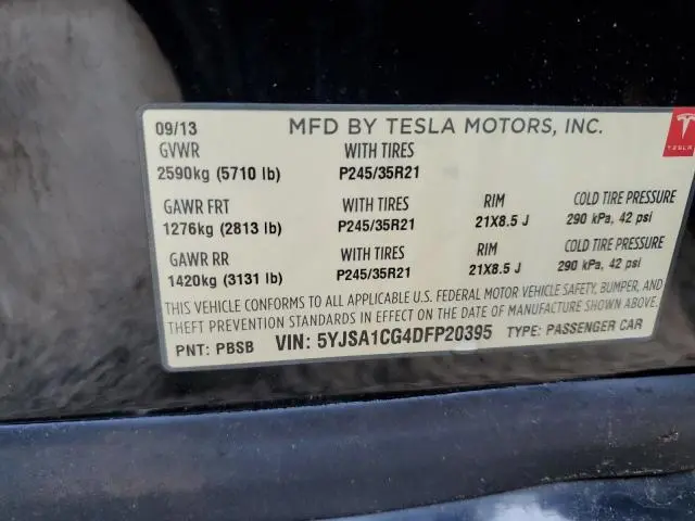 2013 TESLA MODEL S   