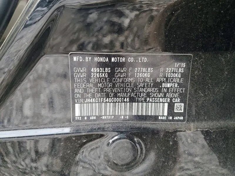 2016 ACURA RLX TECH  