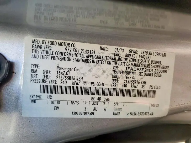 2013 FORD FOCUS SE  