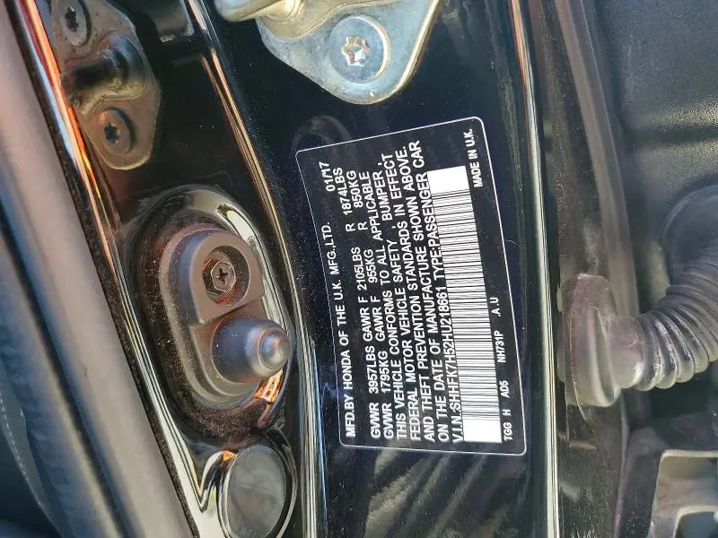 2017 HONDA CIVIC EX  