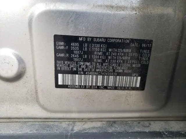 2017 SUBARU OUTBACK 2.5I LIMITED  