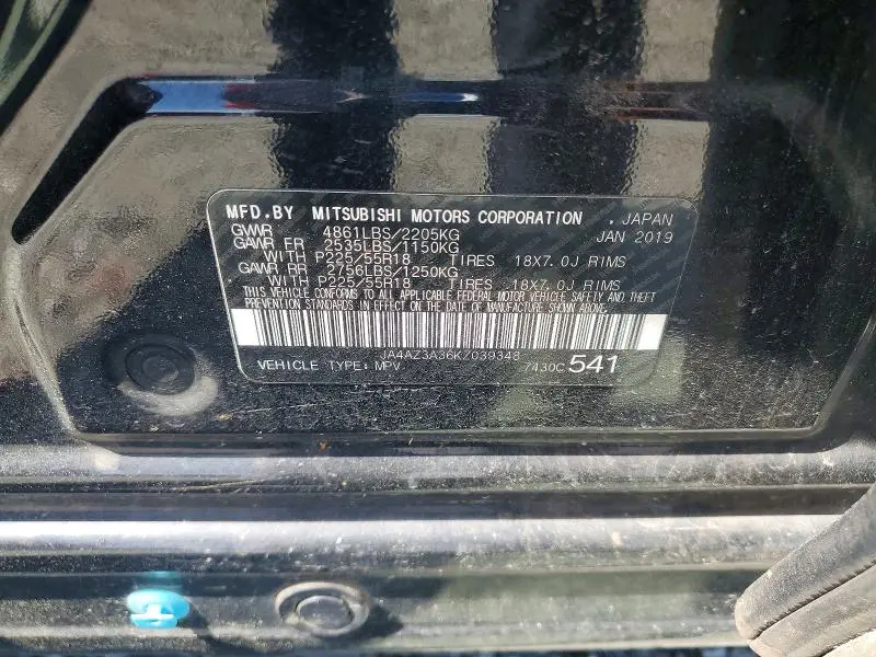 2019 MITSUBISHI OUTLANDER SE  