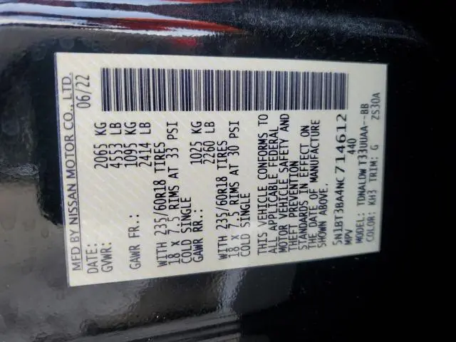 2022 NISSAN ROGUE SV  