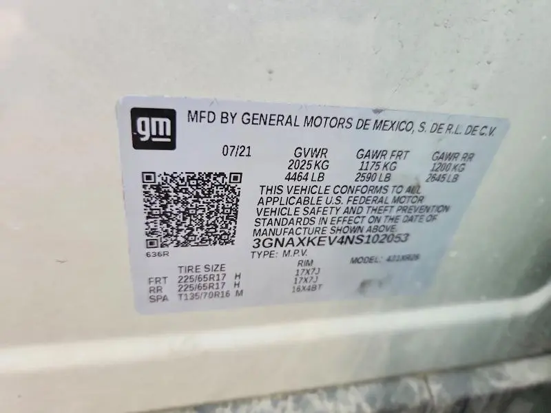 2022 CHEVROLET EQUINOX LT  