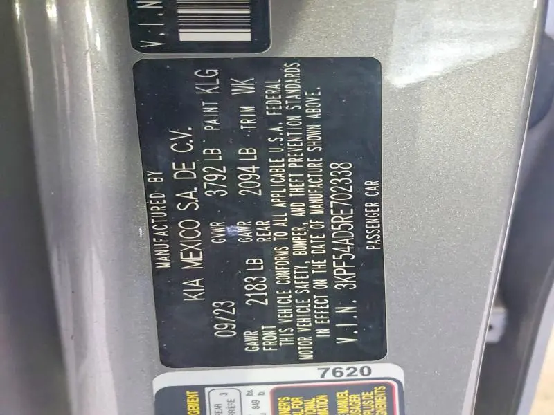 2024 KIA FORTE GT LINE  