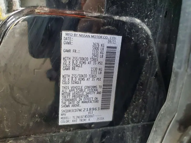 2022 NISSAN PATHFINDER SL  