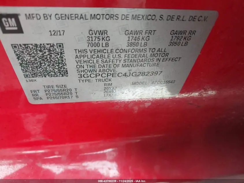 2018 CHEVROLET SILVERADO 1500 CUSTOM