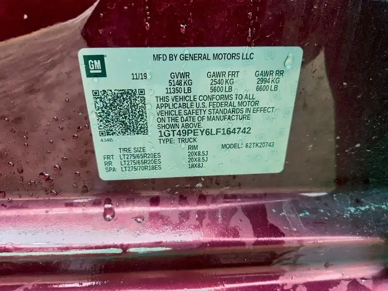 2020 GMC SIERRA K2500 AT4  