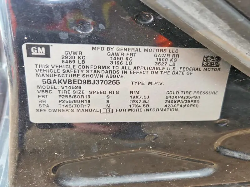 2011 BUICK ENCLAVE CXL  