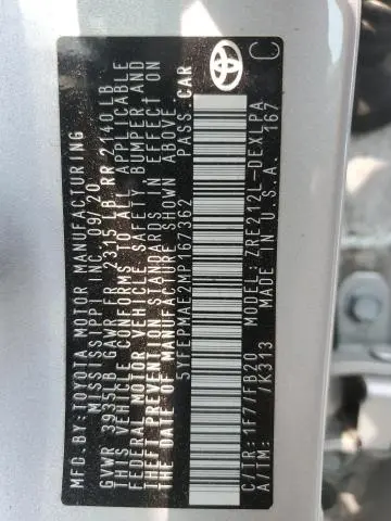 2021 TOYOTA COROLLA LE  