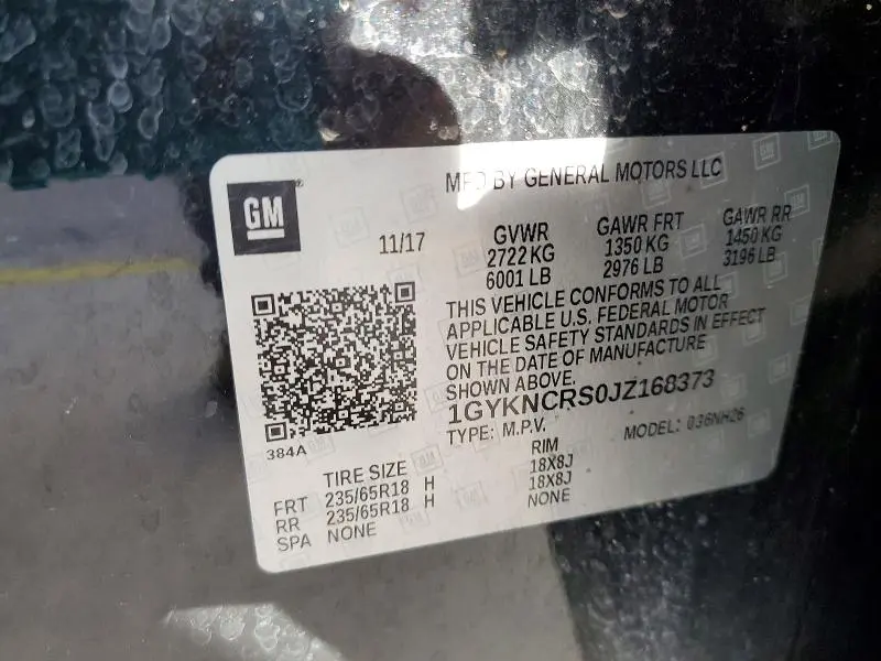 2018 CADILLAC XT5 LUXURY  