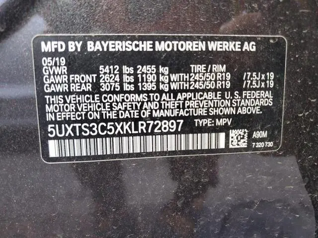 2019 BMW X3 XDRIVEM40I  