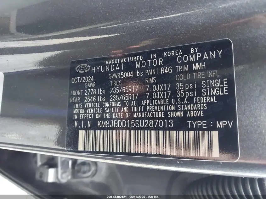 2025 HYUNDAI TUCSON HYBRID BLUE