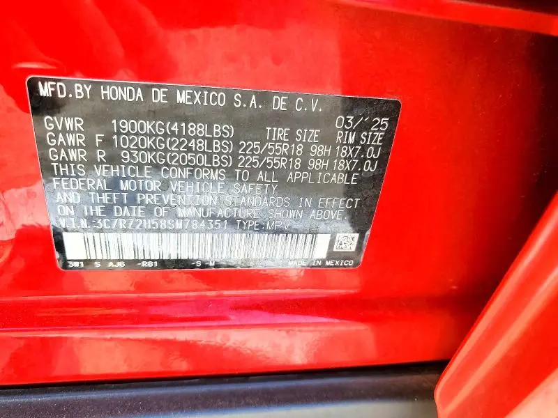 2025 HONDA HR-V SPORT  