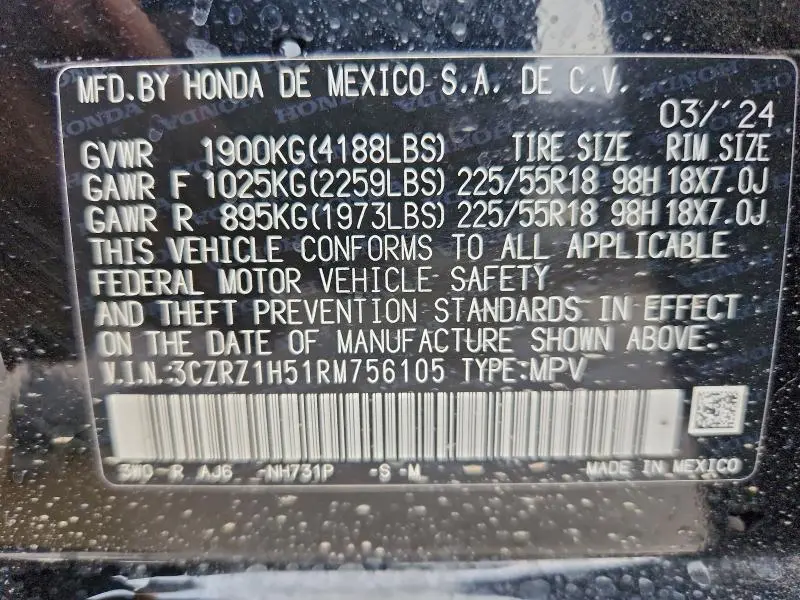 2024 HONDA HR-V SPORT  