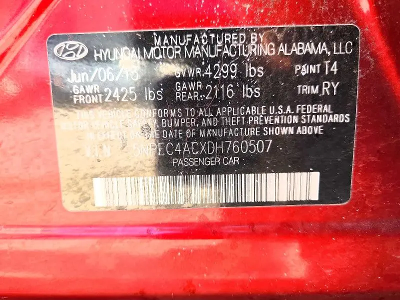 2013 HYUNDAI SONATA SE  
