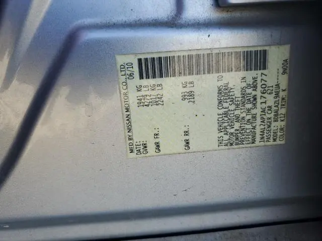 2010 NISSAN ALTIMA BASE  