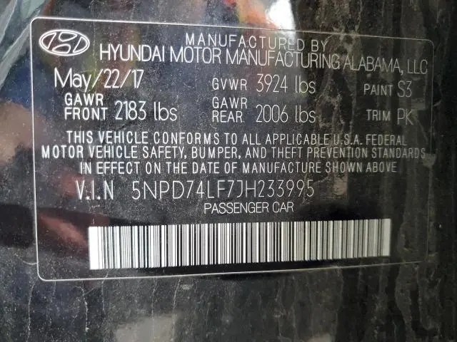 2018 HYUNDAI ELANTRA SE  