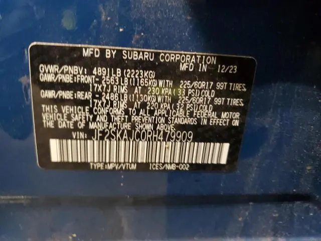 2024 SUBARU FORESTER WILDERNESS  