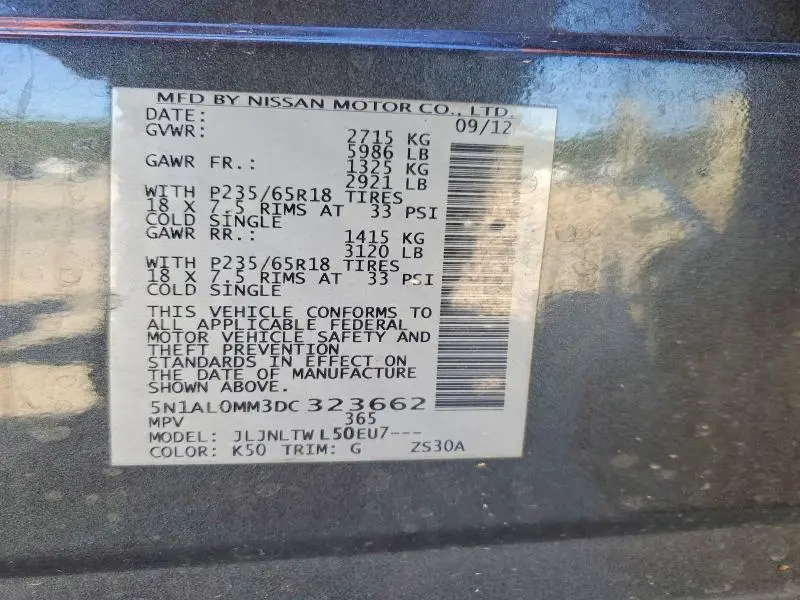 2013 INFINITI JX35   