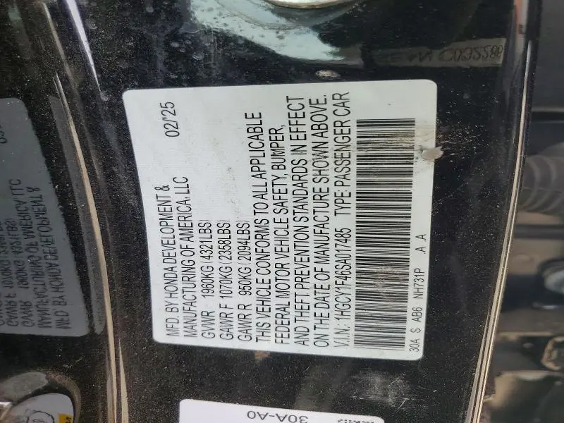 2025 HONDA ACCORD SE  