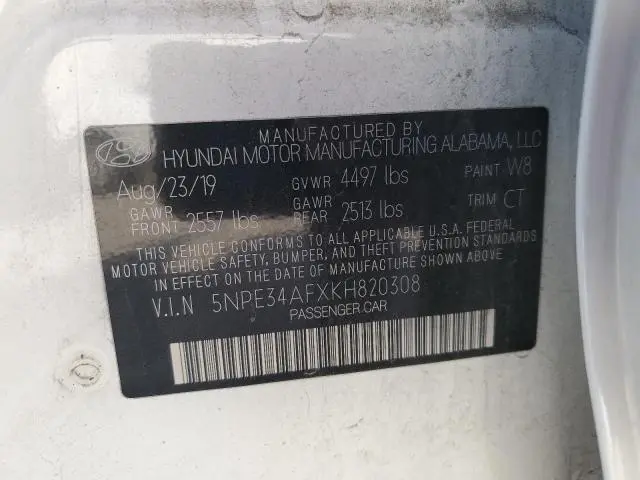 2019 HYUNDAI SONATA LIMITED  