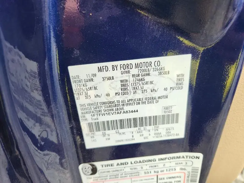 2010 FORD F150 SUPERCREW  