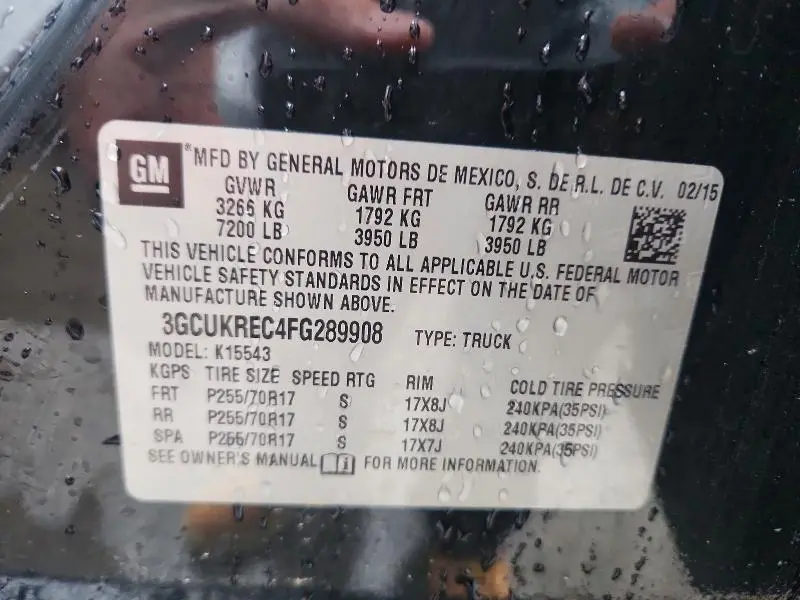 2015 CHEVROLET SILVERADO K1500 LT  