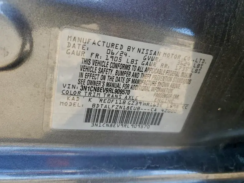 2024 NISSAN VERSA SV  