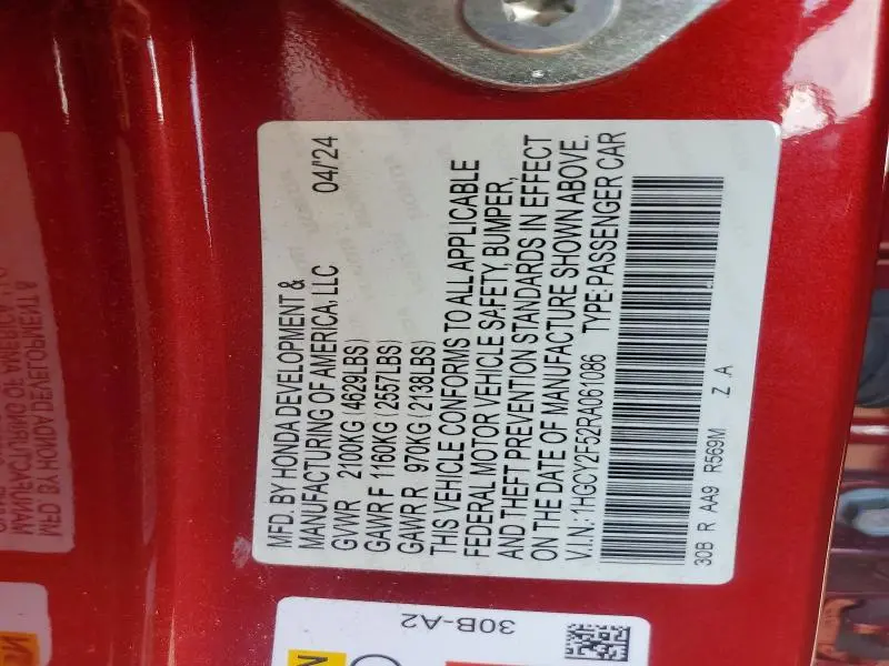 2024 HONDA ACCORD HYBRID SPORT  