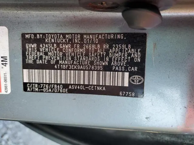2010 TOYOTA CAMRY BASE  