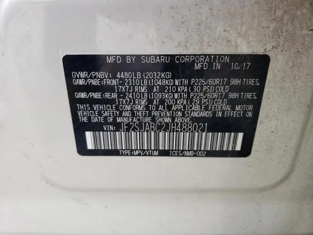 2018 SUBARU FORESTER 2.5I  