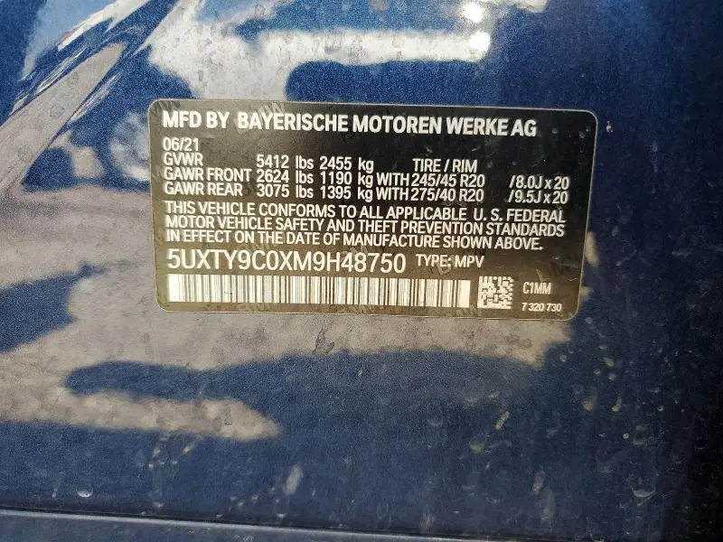 2021 BMW X3 XDRIVEM40I  