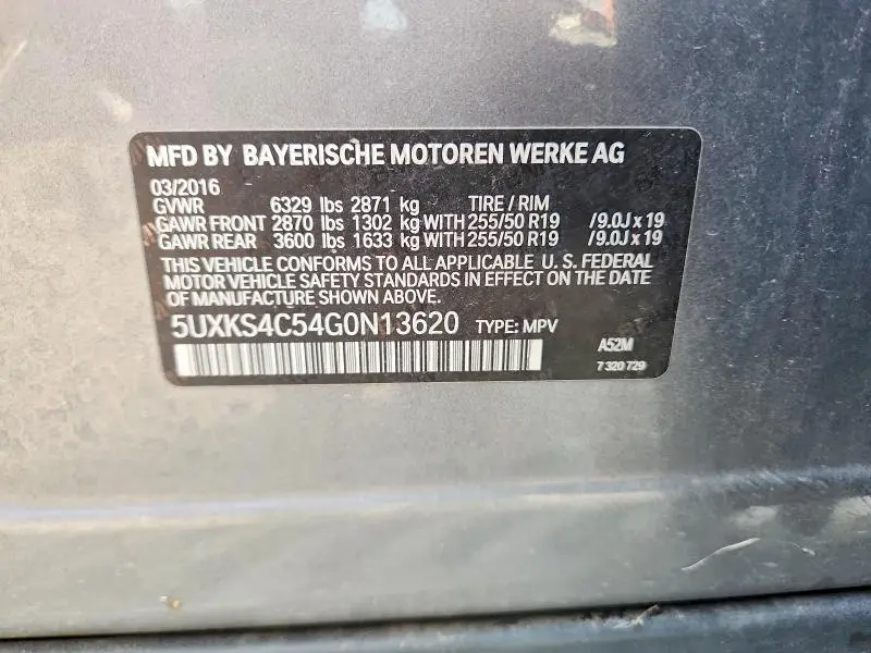 2016 BMW X5 XDRIVE35D  
