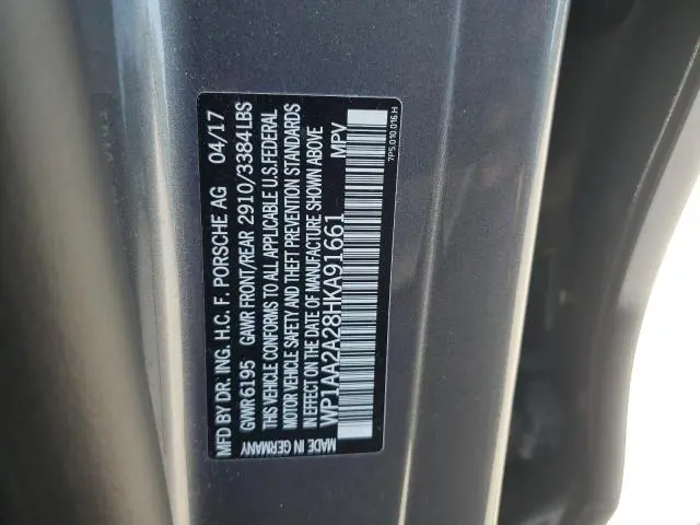 2017 PORSCHE CAYENNE   