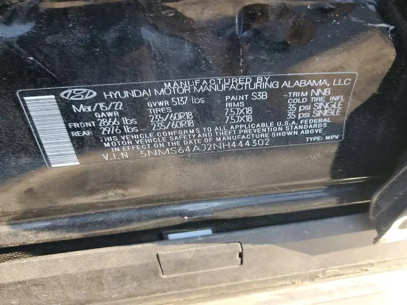 2022 HYUNDAI SANTA FE XRT  