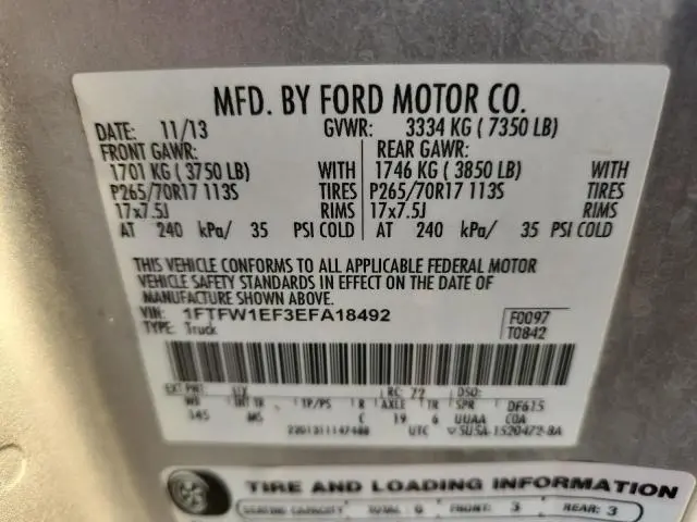 2014 FORD F150 SUPERCREW  