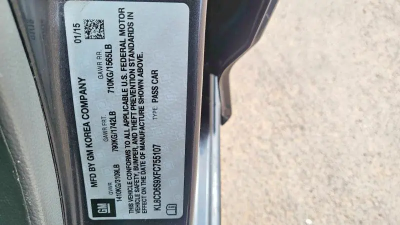 2015 CHEVROLET SPARK 1LT  