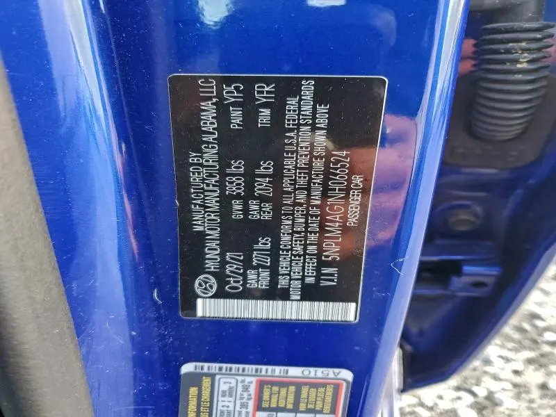 2022 HYUNDAI ELANTRA SEL  