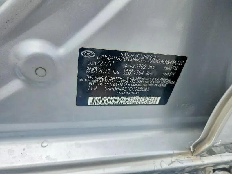 2012 HYUNDAI ELANTRA LIMITED  