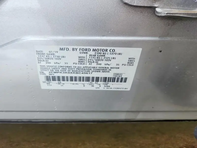 2019 FORD EDGE TITANIUM  