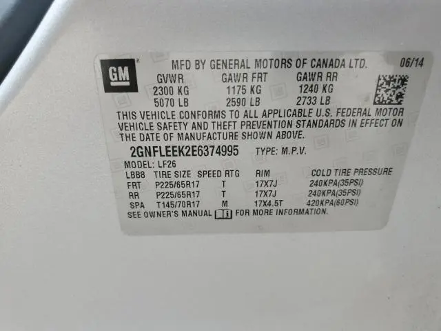 2014 CHEVROLET EQUINOX LS  