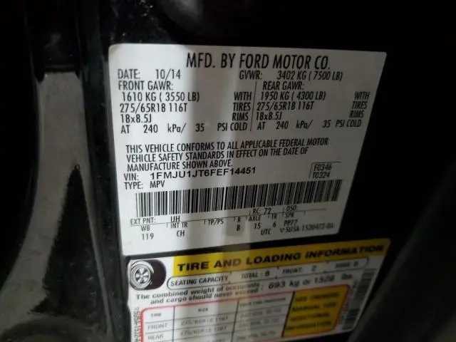 2015 FORD EXPEDITION XLT  