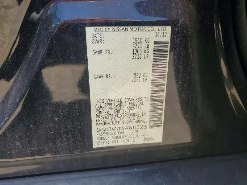 2013 NISSAN ALTIMA 2.5  
