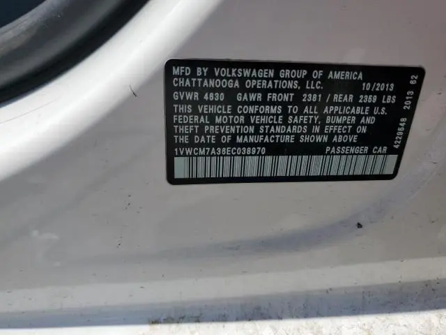 2014 VOLKSWAGEN PASSAT SEL  