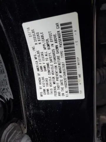 2017 HONDA ACCORD SPORT SPECIAL EDITION  