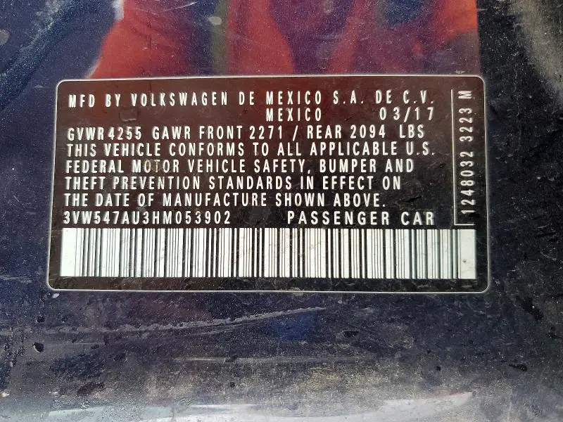 2017 VOLKSWAGEN GTI SPORT  