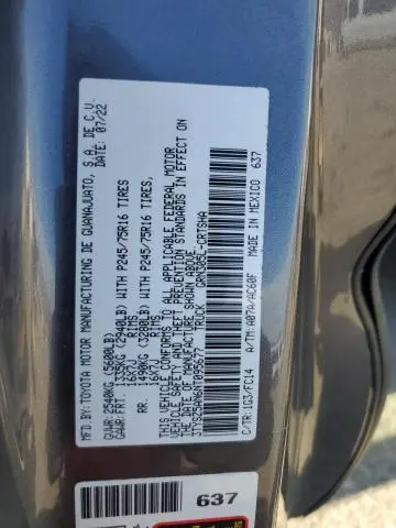 2022 TOYOTA TACOMA ACCESS CAB  