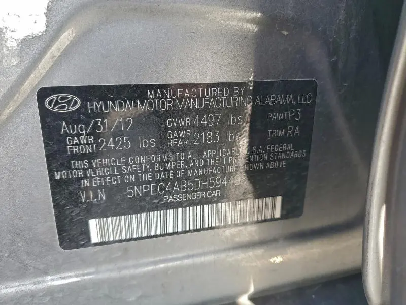 2013 HYUNDAI SONATA SE  