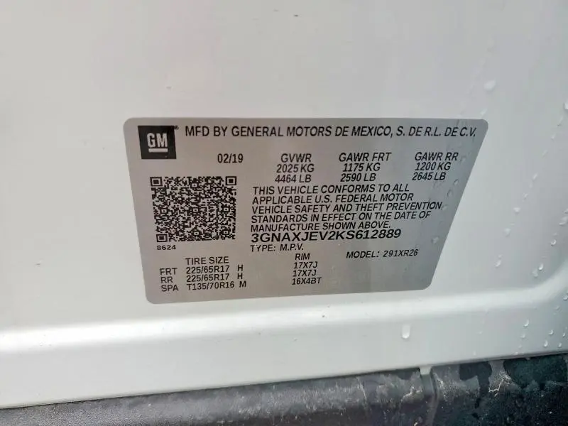 2019 CHEVROLET EQUINOX LT  